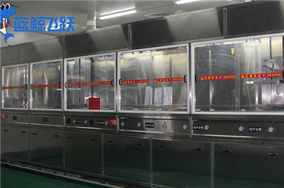 非标超声波喷淋清洗机上的风切吹水工艺，你知道吗？